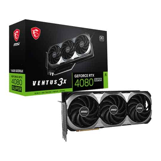 MSI NVIDIA GeForce RTX 4080 SUPER 16GB VENTUS 3X OC Ada Lovelace Graphics Card